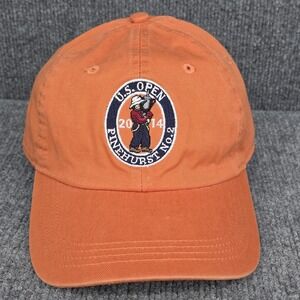 US Open Hat Cap Strap Back Orange Pinehurst Golf Course USGA Adjustable Mens